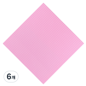 토이다락방 클래식 레고 전용 블럭놀이판 50 x 50칸, 핑크, 6개
