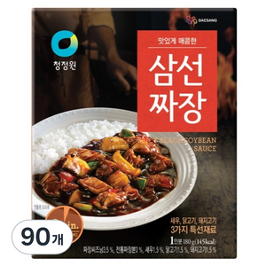 청정원 매콤한 삼선짜장, 180g, 90개