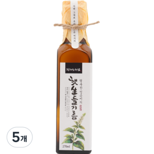 지리산처럼 저온압착 오메가3 국산 행복한 정은씨의 햇생들기름, 270ml, 5개