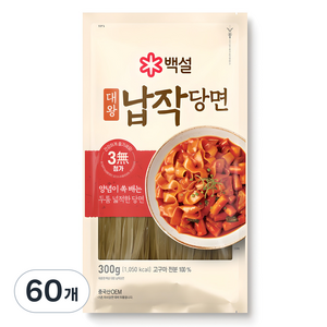 백설 대왕 납작당면, 300g, 60개