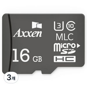 액센 마이크로 SD 메모리카드 MLC U3 Class10, 16GB, 3개