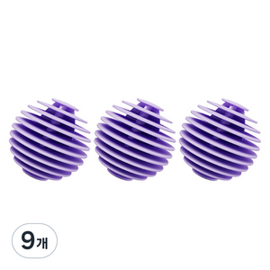 킹스로드 깔끔한 세척 세탁볼 라지, 퍼플, 9개