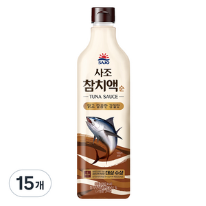 사조 참치액 순, 900g, 15개