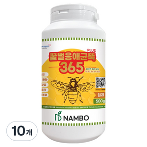 농사친구 응애균뚝 양봉 꿀벌 파리 진드기방제 예방 관리제, 500g, 10개