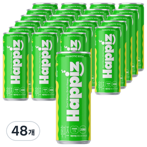 롯데칠성음료 해피즈 프리바이오틱 소다 레몬라임, 48개, 355ml