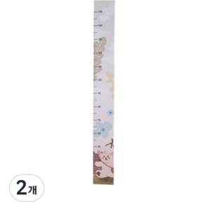 귀여운 키 측정 페이퍼 20 x 200 cm, 2개, 곰 일러스트