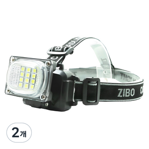 COB LED 충전식 헤드 랜턴 6659A, 혼합색상, 2개