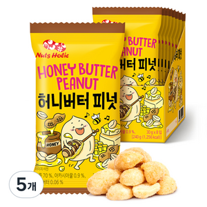 넛츠홀릭 허니버터 피넛 8p, 5개, 240g