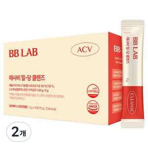 비비랩 애사비 밀당 클렌즈 14p, 2개, 70g
