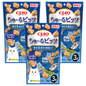 챠오츄르 고양이 츄르비츠 짜먹는 간식 CS-172 3p, 혼합맛(참치/가리비관자), 36g, 3개