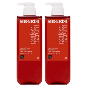 미쟝센 퍼펙트 슈퍼리치 세럼 극손상케어 샴푸 플로럴 머스크향, 680ml, 2개