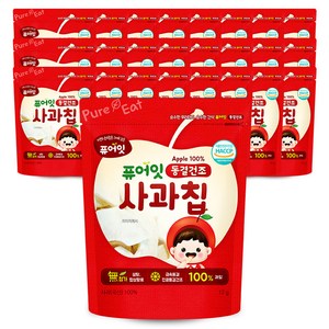 퓨어잇 동결건조 사과칩, 12g, 25개