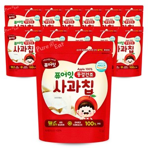 퓨어잇 동결건조 사과칩, 12g, 12개
