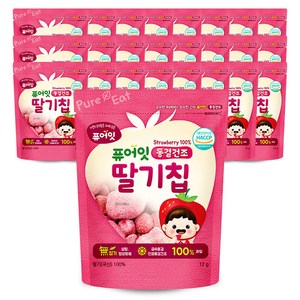 퓨어잇 동결건조 딸기칩, 12g, 25개
