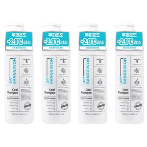 닥터방기원 쿨 샴푸 블루모히또향, 1L, 4개