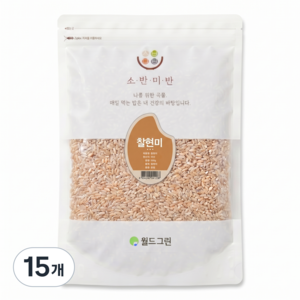 소반미반 찰현미, 500g, 15개