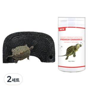 로라펫 프리미엄 감마루스 100g + 거북이 휴게소 M, 혼합색상, 2세트