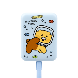 카카오프렌즈 데일리 고속충전 맥세이프 보조배터리 10000mAh, 춘식이 블루, P24-MSPB10K01