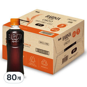 바리스타룰스 오르조 블랙 음료 무라벨, 80개, 350ml