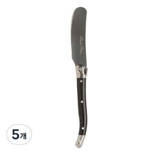 르리에 알비스 디저트 버터나이프, 블랙, 5개