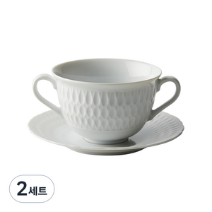 까사무띠 끄밀로 소피아 스탠다드 양손 수프컵 세트, 화이트, 2세트