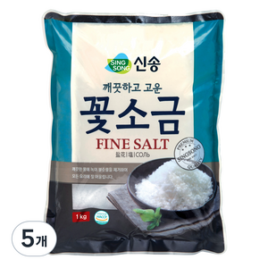 신송 꽃소금, 1kg, 5개