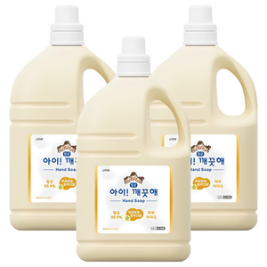 아이깨끗해 향균 폼 핸드솝 순 보송보송 파우더향, 4.5L, 3개