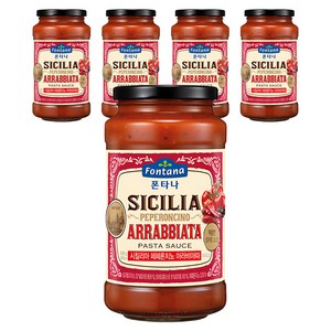 폰타나 시칠리아 페페론치노 아라비아따 파스타 토마토소스, 600g, 5개