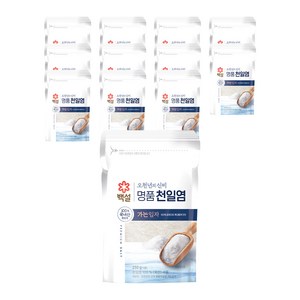 백설 오천년의 신비 천일염 가는입자, 12개, 250g
