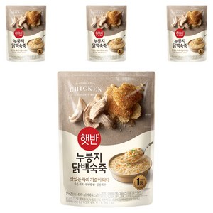 햇반 누룽지닭백숙죽, 420g × 4개