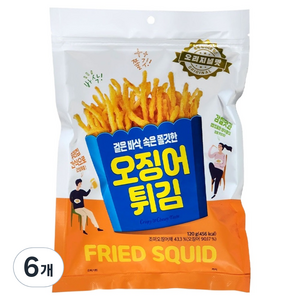 정화식품 오징어 튀김, 120g, 6개
