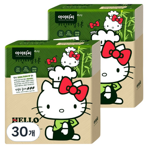 ITC 헬로키티 뽑아쓰는 대나무 키친타월, 3개입, 30개