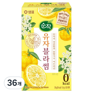 순작 유자블라썸 핫&콜드 과일허브티, 1.8g, 20개입, 36개