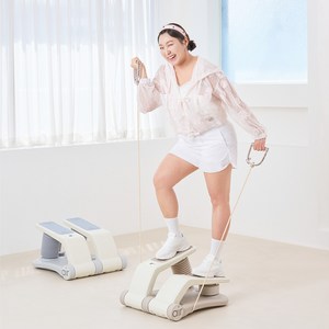 숀리 에어스텝퍼 + 튜빙밴드 세트, 블루그레이
