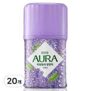 아우라 미향탈취 라벤더향 실내용 방향제 본품, 400ml, 20개, 라벤더