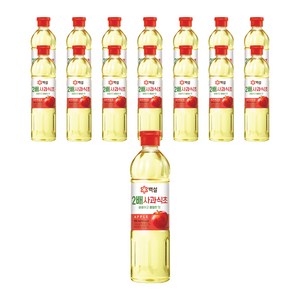 백설 상큼하고 깔끔한 2배 사과식초, 900ml, 15개