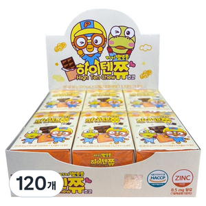 태양생활건강 뽀로로 하이텐쮸 초코맛 10p, 120개, 50g