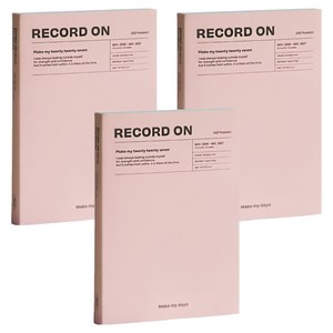 아이코닉 2027 레코드온 다이어리 프리위클리 플래너 B6, 03 MISTY PINK, 3개