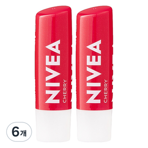 니베아 립케어 체리 샤인, 체리향, 4.8g, 6개