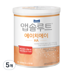 앱솔루트 에이치에이 분유, 400g, 5개