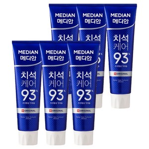 메디안 국내 제조 치석케어 오리지널 치약, 120g, 6개
