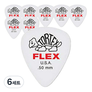 Dunlop 톨텍스 플렉스 스탠다드 기타 픽크 8p + 카누벨 픽크 3p, 6세트