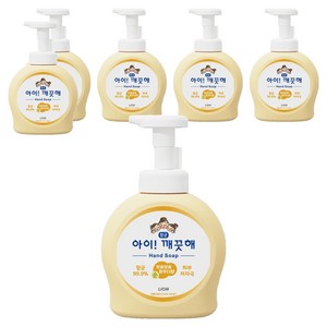 아이깨끗해 항균 폼 핸드솝 순 보송보송 파우더향, 490ml, 6개