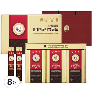 풍년보감 6년근 고려홍삼정 올데이굿타임 골드 30포 세트 + 쇼핑백, 300g, 8세트