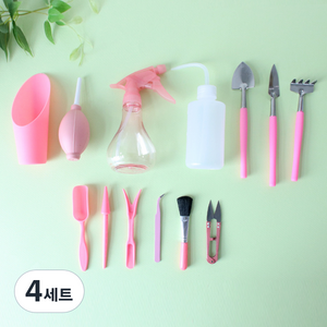 제이메이드 다육이 전용 분갈이 용품 핑크 13종 세트, 4세트