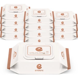 앙블랑 세이프 화이트 유아물티슈 휴대캡형, 70g, 24매, 12개