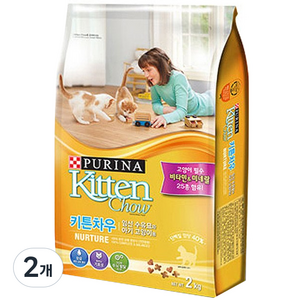 퓨리나 키튼차우 고양이 사료, 면역력, 2kg, 2개