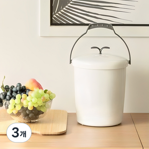 창신리빙 국산 에코 음식물 쓰레기통 8.5L, 그레이, 3개