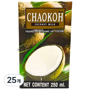 차오코 코코넛밀크, 250ml, 25개