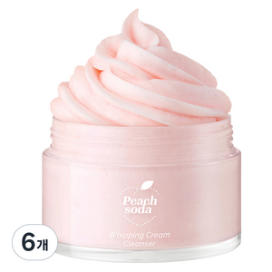 [비건뷰티] 아리얼 피치소다 휘핑크림 팩 클렌저, 100ml, 6개